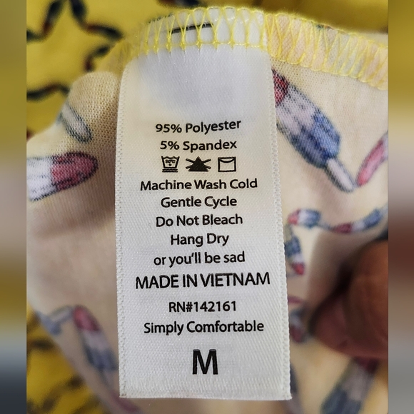 LuLaRoe Irma Tunic Yellow Bomb Pop Popsicle Shirt Blouse Women's Size Medium - Picture 9 of 10